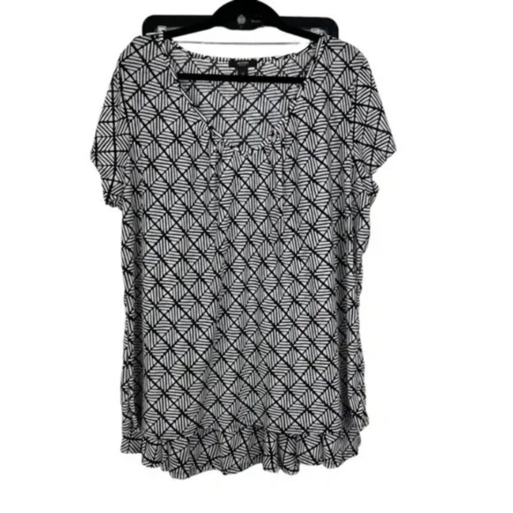 Alfani Geometric Print Lightweight Skirt Set 3X